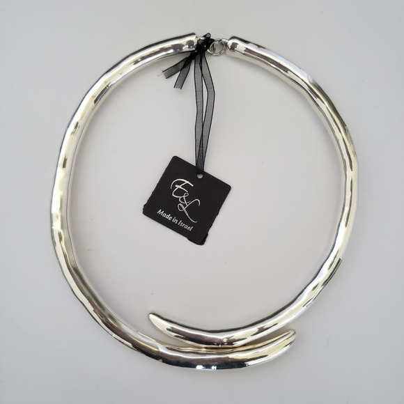 E&L Jewelry - E&L Israel Sterling Silver Electroform Necklace
